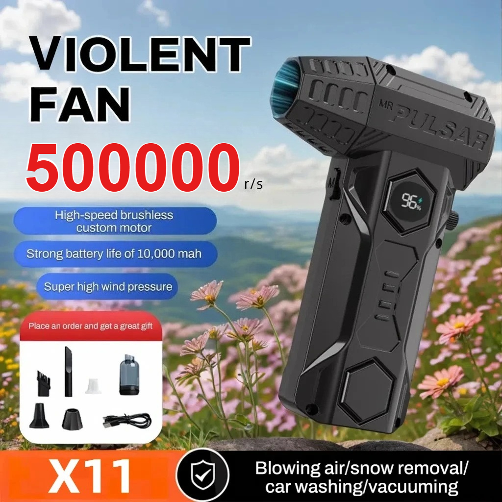 500000RPM Air Blower X11 Super ที่มีประสิทธิภาพ Compressed Air Duster ไฟฟ้าเชื้อเพลิงจอแสดงผล Air สูญญากาศ Blower Jet พัดลมสําหรับรถยนต์