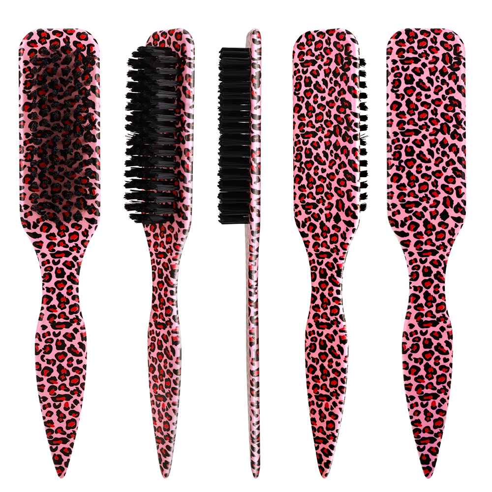 4Pc Boar Bristle Slick Back Hair Brush Set For Sleek Ponytail Bun Smoothing Baby Hairs,Flyaways,Edge Control Backcombing Teasing