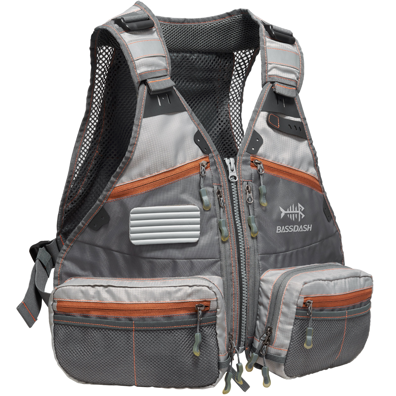 Bassdash FV07 Fly Fishing Vest for Men and Women Adjustable Size with Detachable Water Bottle Holder, Trout Bass Fishing Gear
