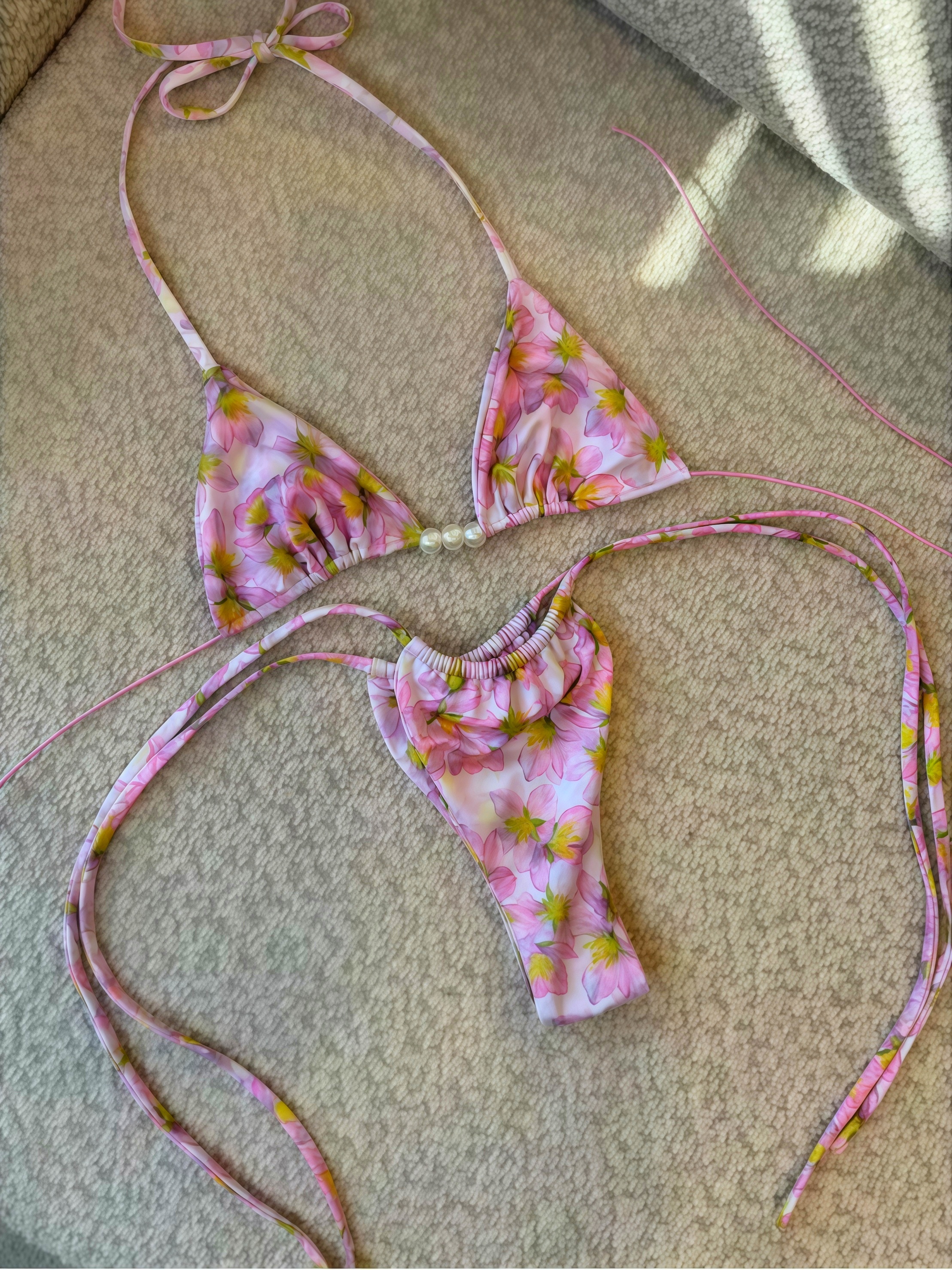 Micro Bikini 2026 Bademode Damen Badeanzug Sexy Luxus Brasilianisches Bikini-Set Neckholder Print Biquini Push-Up Perlen Strandkleidung Damen