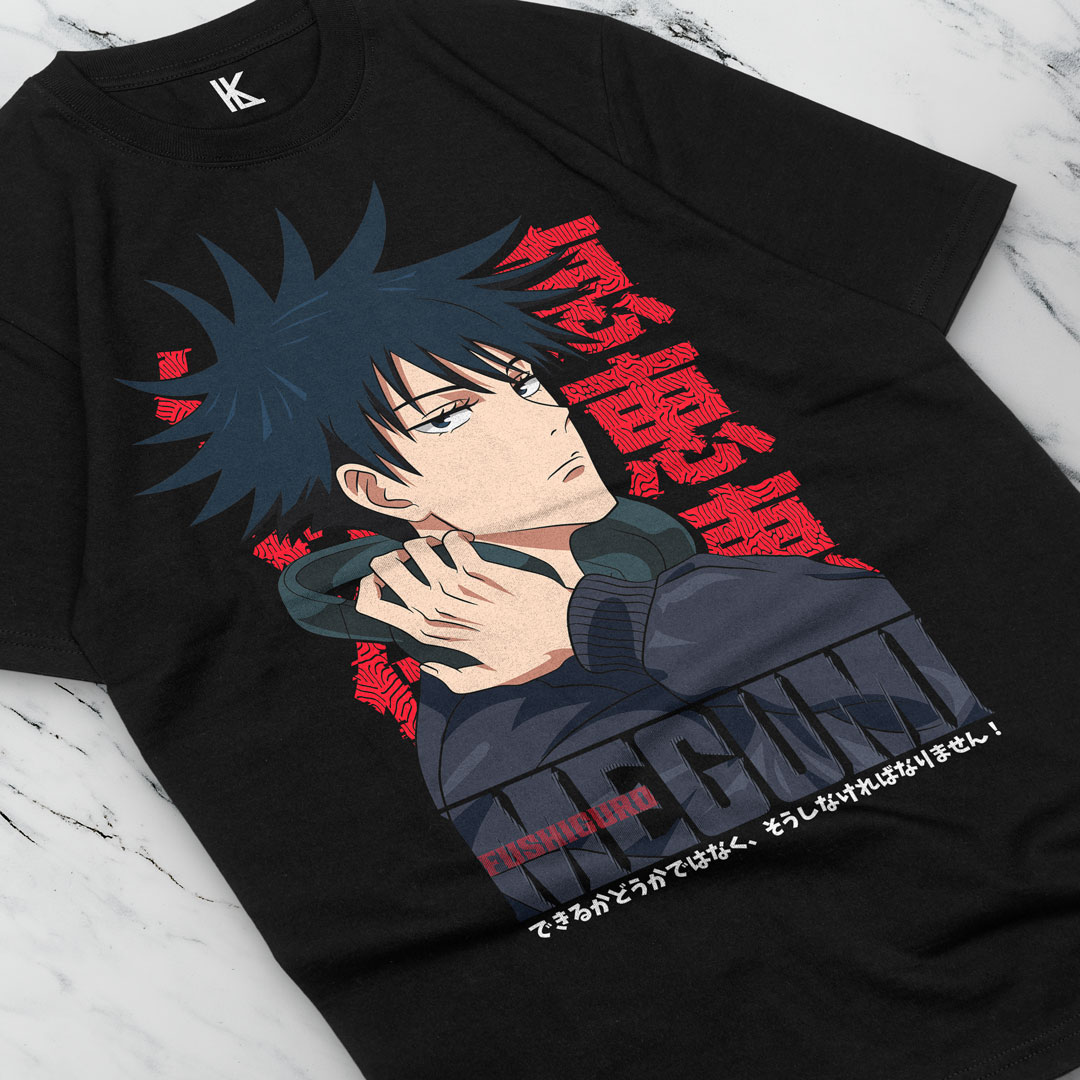 Camiseta Megumi Fushiguro Jujutsu Kaisen Gojo Satoru Camisa de presente de terror todos os tamanhos