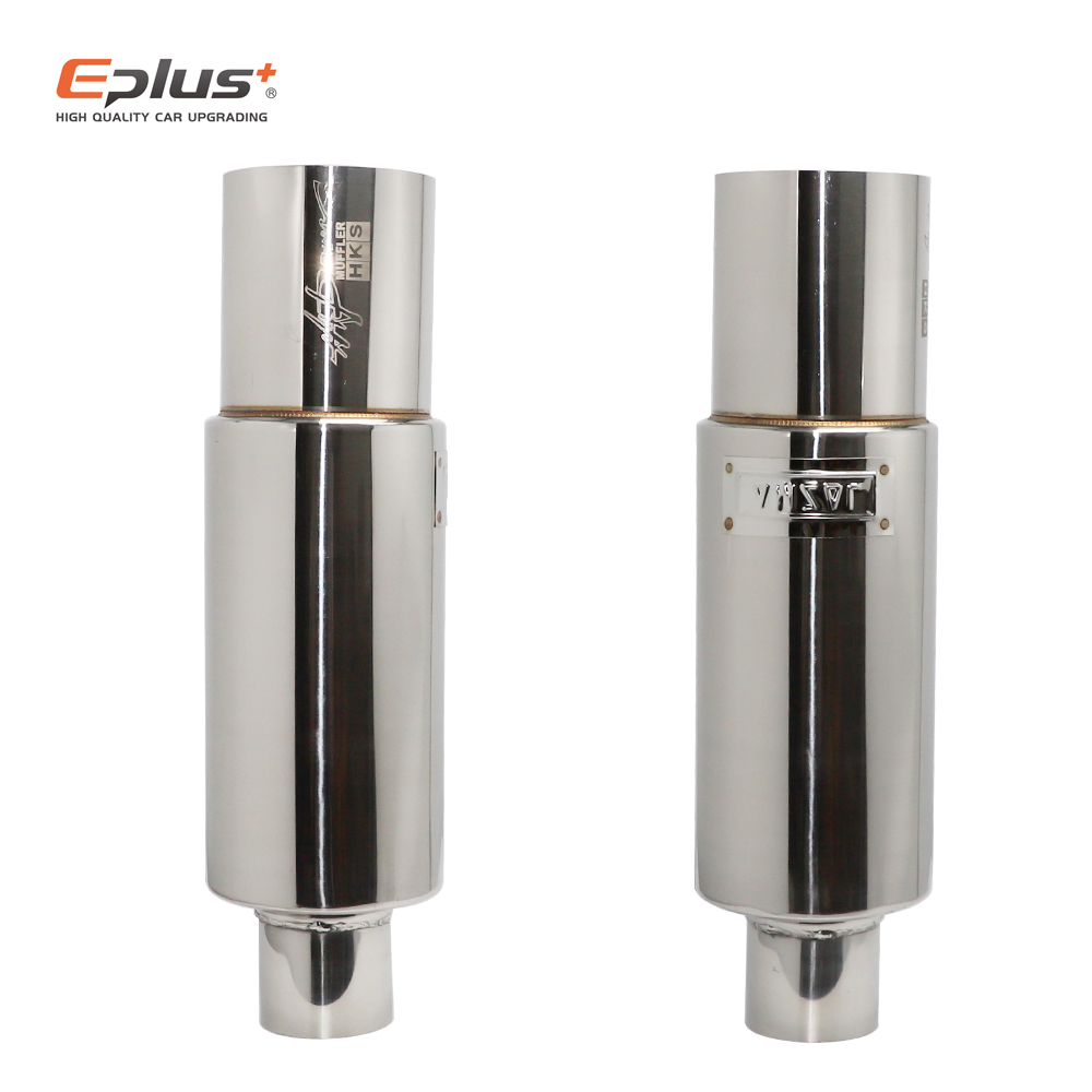 Voiture moto acier inoxydable tuyau d'échappement silencieux tuyau d'échappement de haute qualité universel O.D 51 63mm sortie 89mm bouche plate