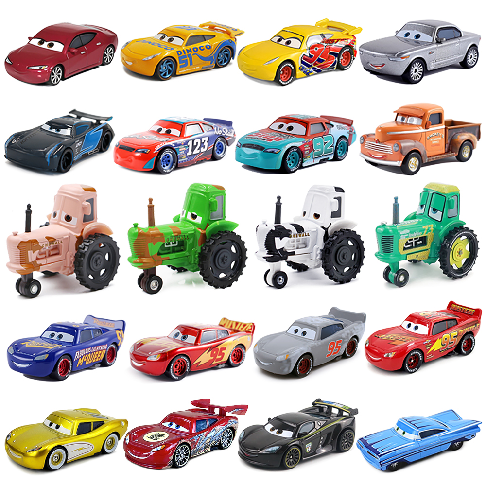 Disney Pixar Carros 2 3 Lightning McQueen Cruz Ramires Sterling Ramone Tratores Modelo de Carro em Liga Metálica Brinquedo Infantil Presente
