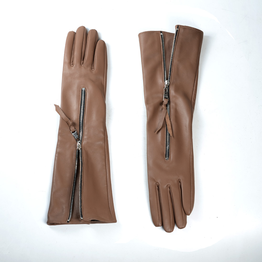 30 40 50 60 70 80 cm femmes dames en cuir véritable mode moyen fermeture éclair gants fête soirée opéra/longues gants