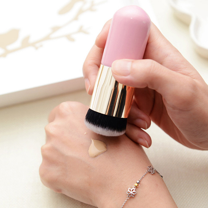 Nuevo 2023 Chubby Pier brocha para base, brochas de maquillaje de crema plana, brocha de maquillaje cosmética profesional