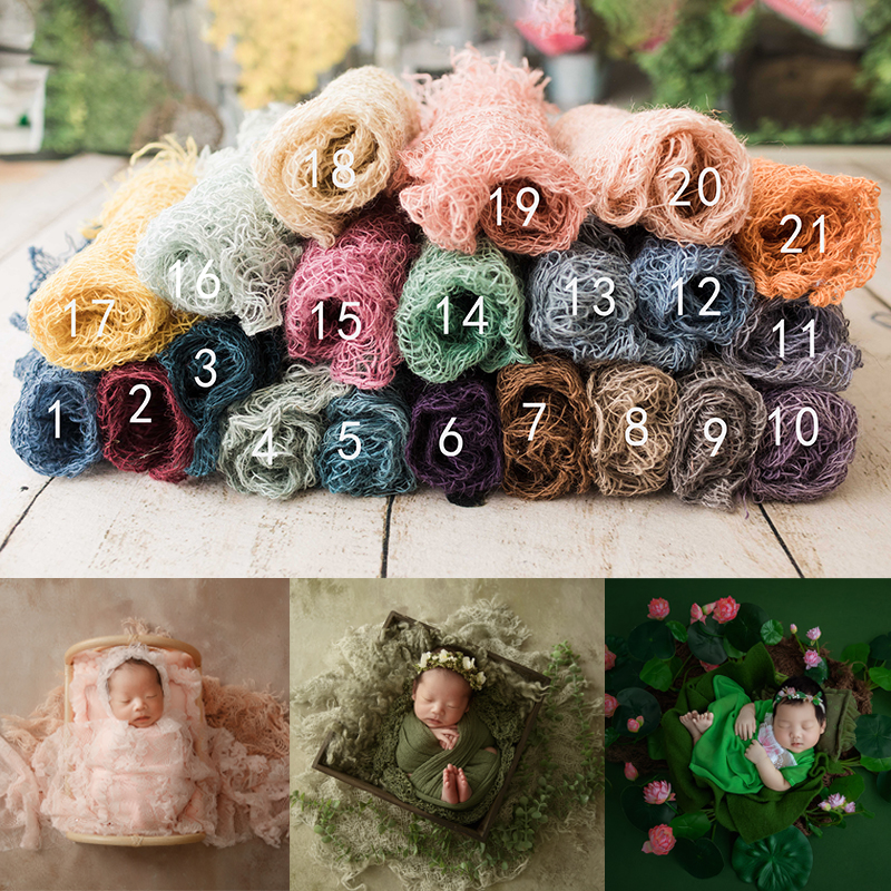 Fotografía para recién nacidos, utilería para bebé, fondo de hilo hecho a mano, alfombra, cesta, relleno, accesorios para sesión de fotos