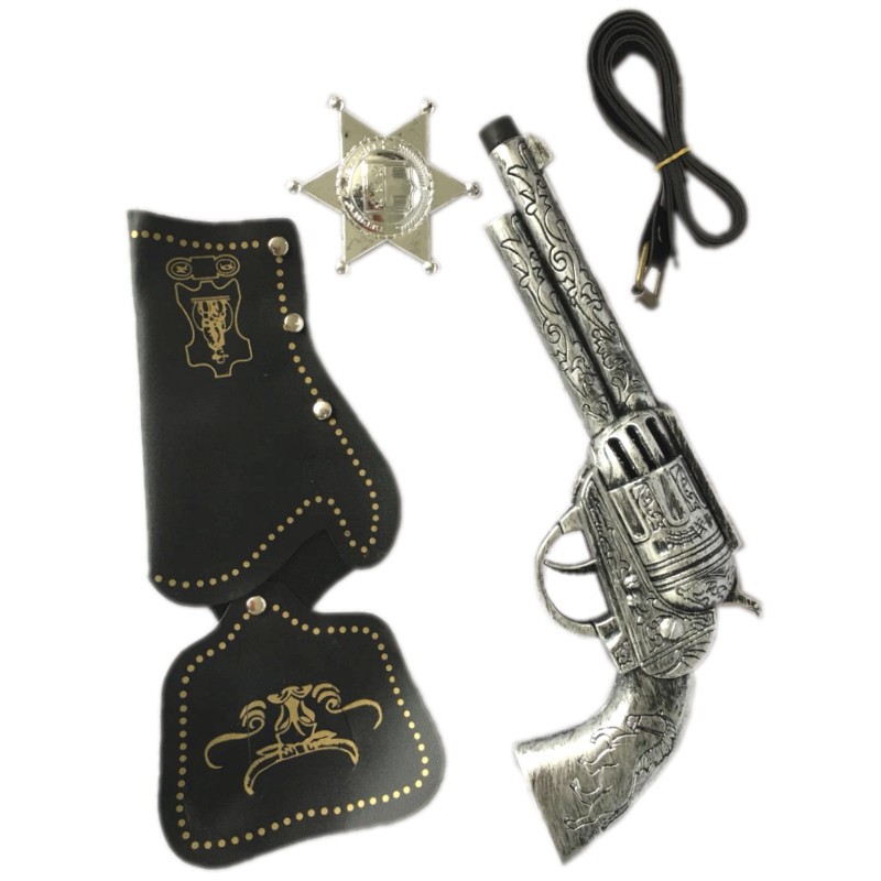 Rekwizyty na bal maskowy Retro Western Cowboy Gun Dorośli i dzieci Zabawka Kabura na broń Pas Rozdział Plastikowy pistolet morski Rekwizyty Cosplay