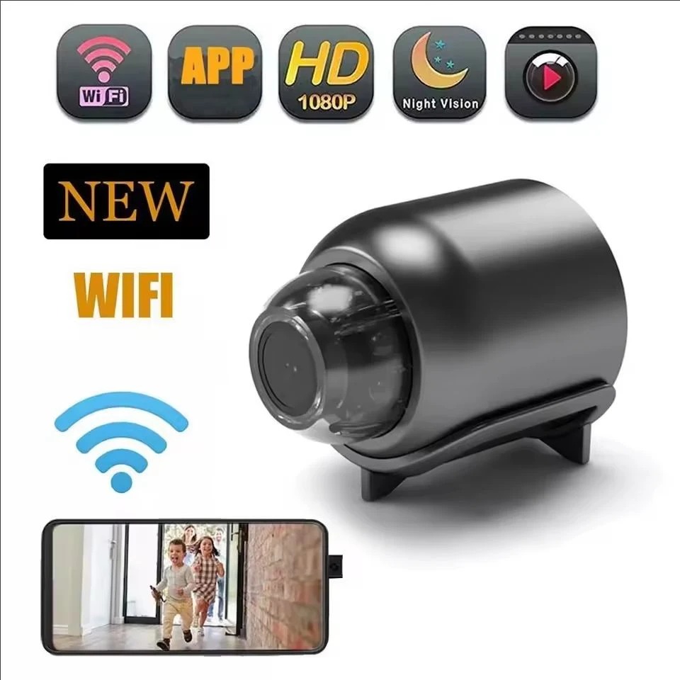 Mini Cámara HD 1080P WiFi Inalámbrica con Visión Nocturna, Cámara Remota X5 para el Hogar, Monitoreo de Seguridad para Niños y Mascotas