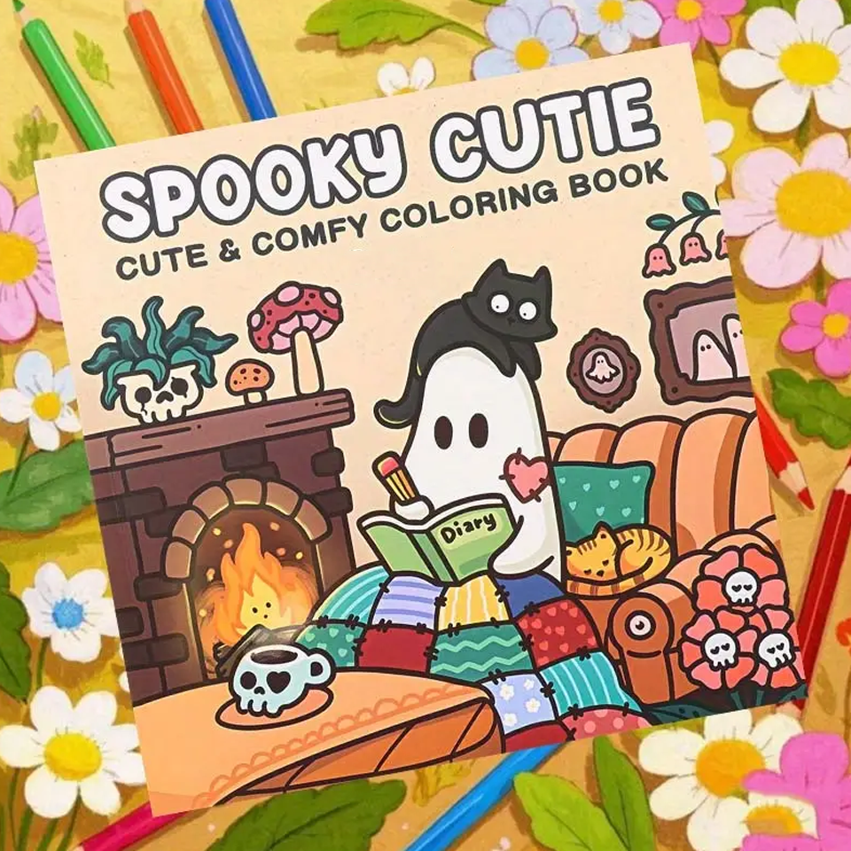 Pequeños Cuties extraños: un libro para colorear para adultos y adolescentes con lindas criaturas espeluznantes para relajarse durante acogedores momentos Hygge