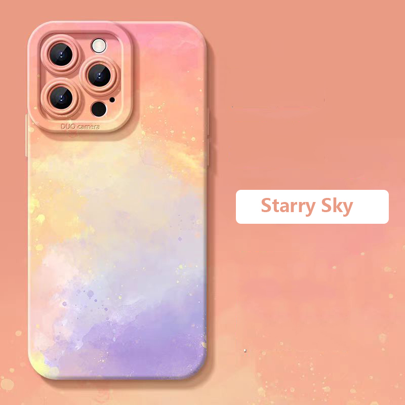 Custodia per telefono in Silicone con nuvole di pittura a olio per Xiaomi Redmi 13 12 14C 13C 12C Redmi Note 14 13 12 Pro Plus 5G 12S 11S 11 10S Cover