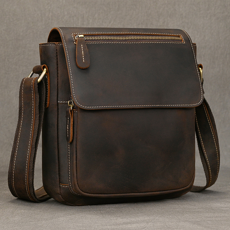 Borsa a tracolla in pelle da uomo di moda calda Borse a tracolla in vera pelle Borsa a tracolla in vera pelle di vacchetta per uomo maschio