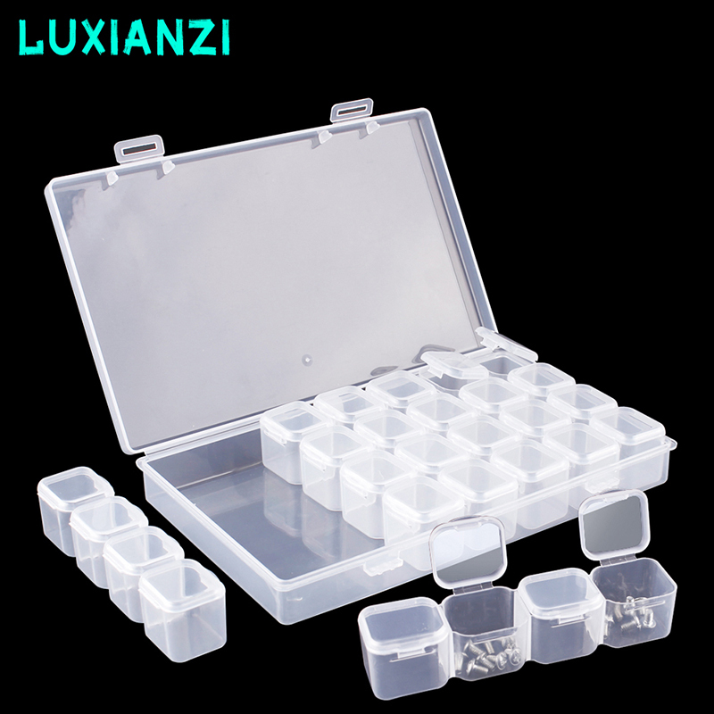 LUXIANZI 56in1 пылезащитный пластиковый чехол для хранения бусинок, фурнитура, герметичный безопасный органайзер, ящик для хранения, ящик для инструментов