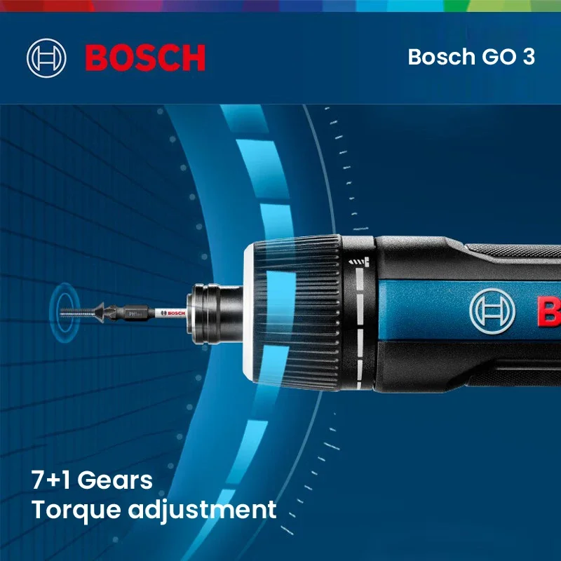 Juego de destornilladores eléctricos Bosch GO 3, minitaladro manual inalámbrico de 3,6 V y 5 Nm, destornillador recargable, herramienta eléctrica multifunción Bosch