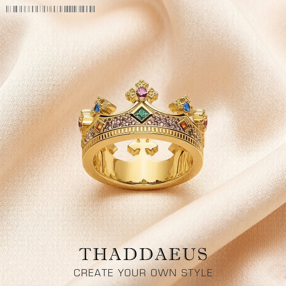 Bague royale et couronne de reine en or, bijoux fins en argent Sterling 925 pur de Style européen pour femmes, tout nouveau Design de cadeau d'été