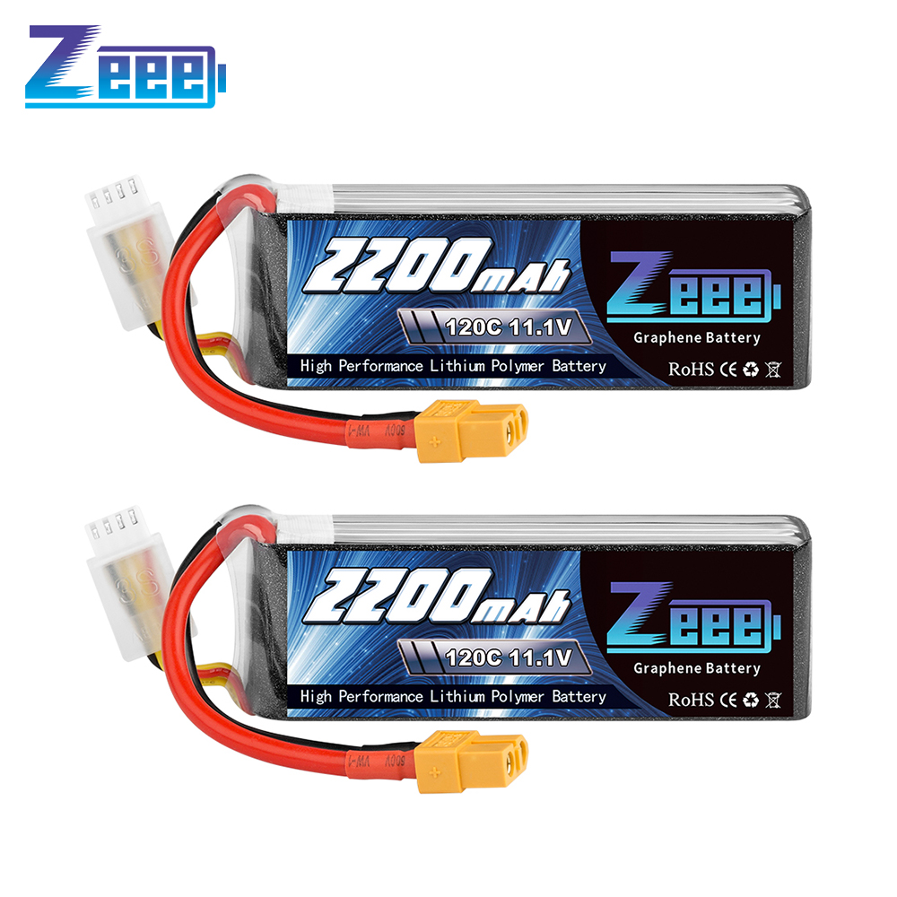 2szt Zeee 3S 2200mAh Akumulator Lipo 11.1V 120C z wtyczką XT60 do FPV Drone Airplane RC Car Truck Graphene Boat RC Model Parts