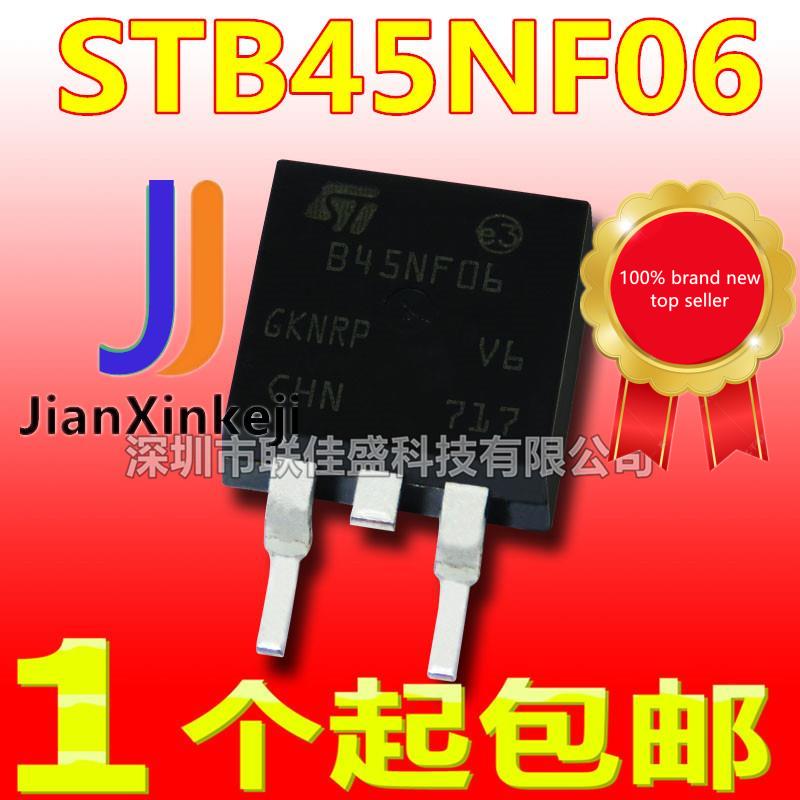 10Pcs 100% Original New In สต็อก STB45NF06 B45NF06 38A 60V N-Channel TO263 MOS Field Effect
