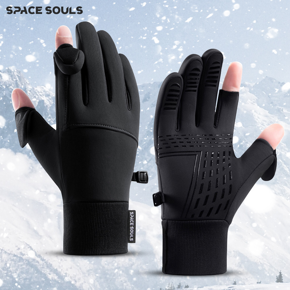 Gants chauds d'hiver pour hommes et femmes, coupe-vent, imperméables, pour écran tactile, Sports de plein air, course à pied, pêche, cyclisme, ski