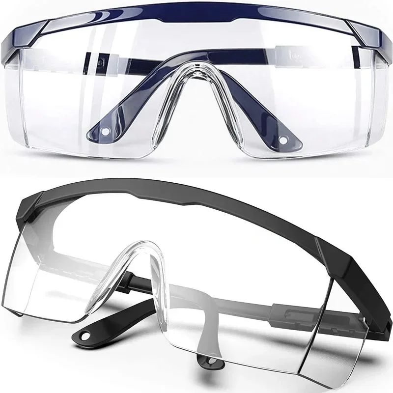 2 szt. Okulary ochronne przeciwbryzgowe do pracy, ochrona oczu, gogle laboratoryjne, ochronne przemysłowe okulary odporne na wiatr i kurz, okulary rowerowe