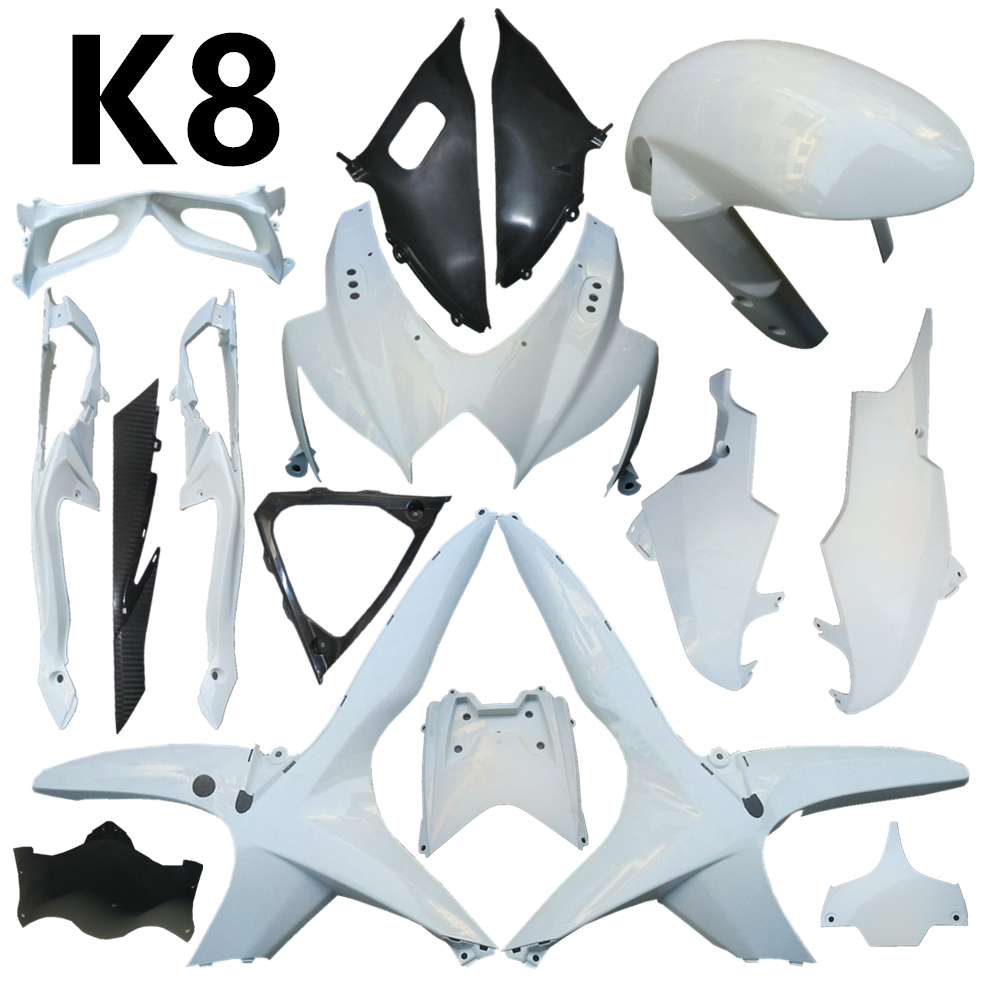 รถจักรยานยนต์สำหรับ Suzuki GSXR600-750 GSXR750 K8 2008 2009 2010ตัวถังรถ Fairing ส่วนประกอบฉีด ABS Unpainted ชิ้นส่วนพลาสติก