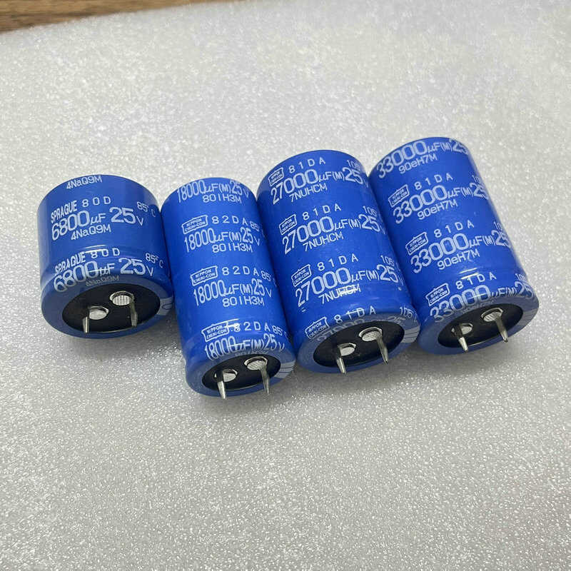 2 TEILE/LOS 25V 6800UF 18000UF 27000UF 33000UF Filter Elektrolytkondensator Fieber Audio Filterung Elektrolytkondensator