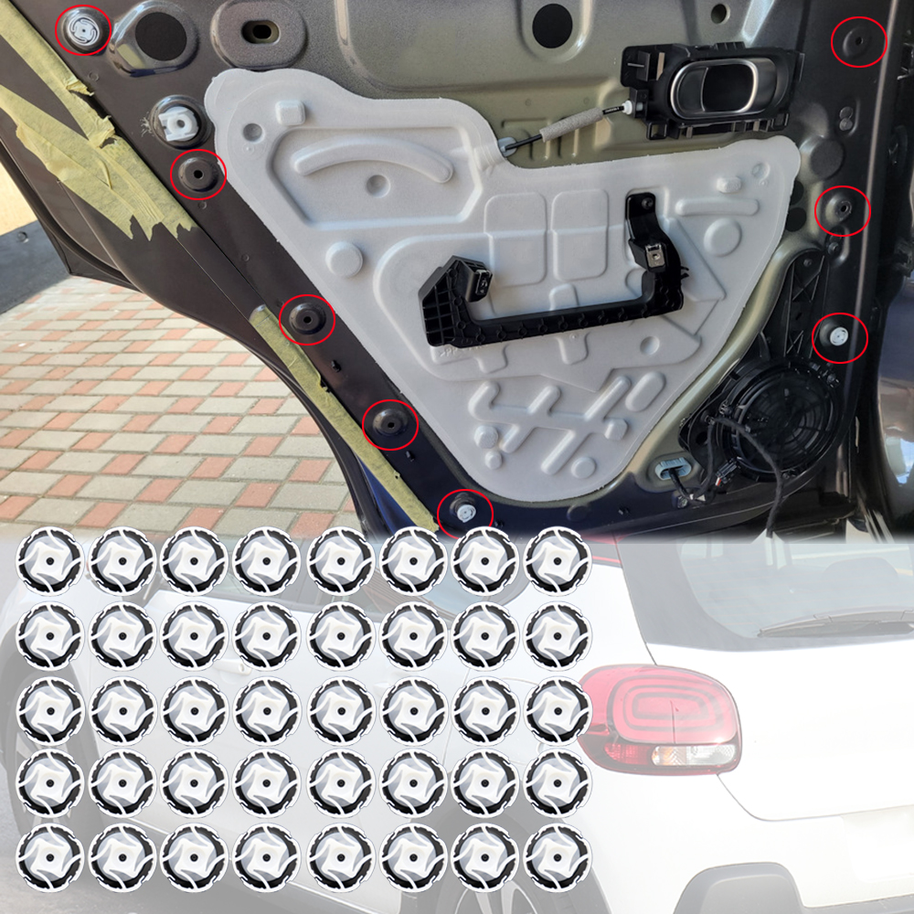 40 Pz Per Renault Megane MK3 Laguna Logan 2005 2006 - 2015 Sandero Master Trafic 2010 - 2018 Duster Porta Pannello di Rivestimento Clip di Carta