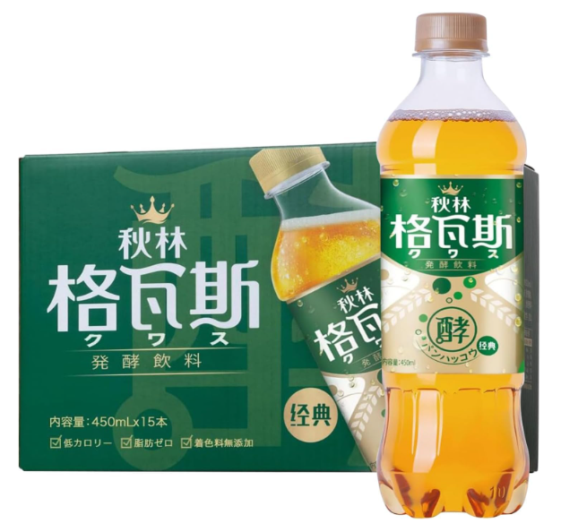 450mlペットボトル×30本】秋林 格瓦斯 クワス ペットボトル入り｜450ml×30本 発酵炭酸飲料 ノンアルコール・黒パン風味・中国名物・ロシ
