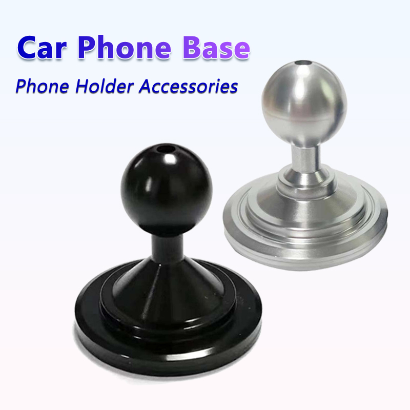 Aluminium Ronde Montagevoet Met 17Mm Kogelkop Voor Magnetische Auto Mount Mobiele Telefoon Houder Gps Ondersteuning Stand Accessoires