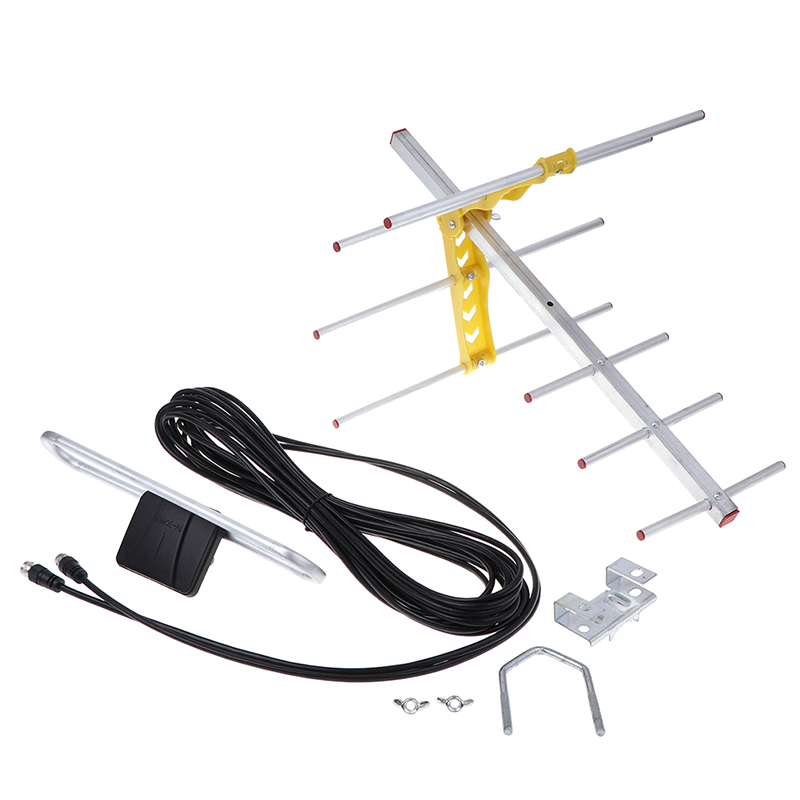 เสาอากาศรับสัญญาณโทรทัศน์ความละเอียด HD 8 Yagi 10dB ระยะทาง100ไมล์กลางแจ้ง uhf/vhf/fm HDTV