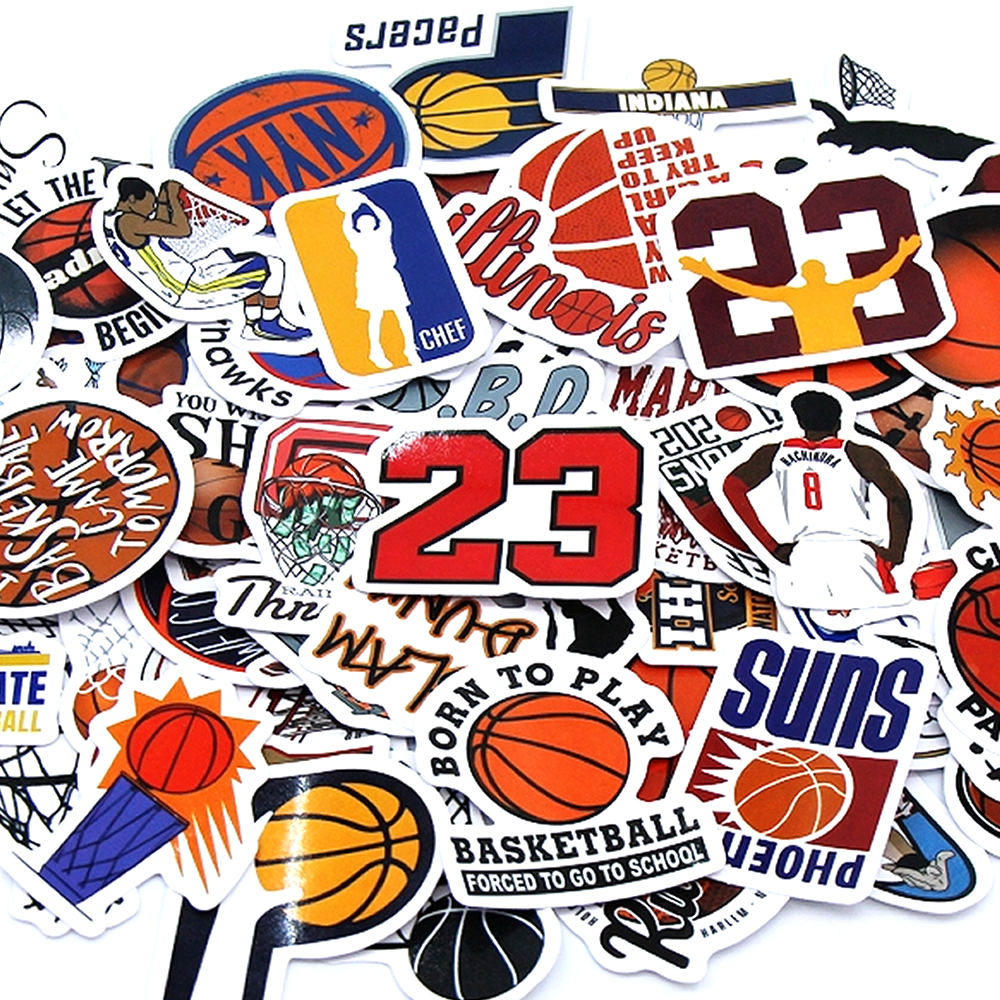 10/50/100 pièces mignon dessin animé basket-ball autocollants Kawaii bonbons couleurs autocollants Scrapbooking journal autocollants école bureau papeterie