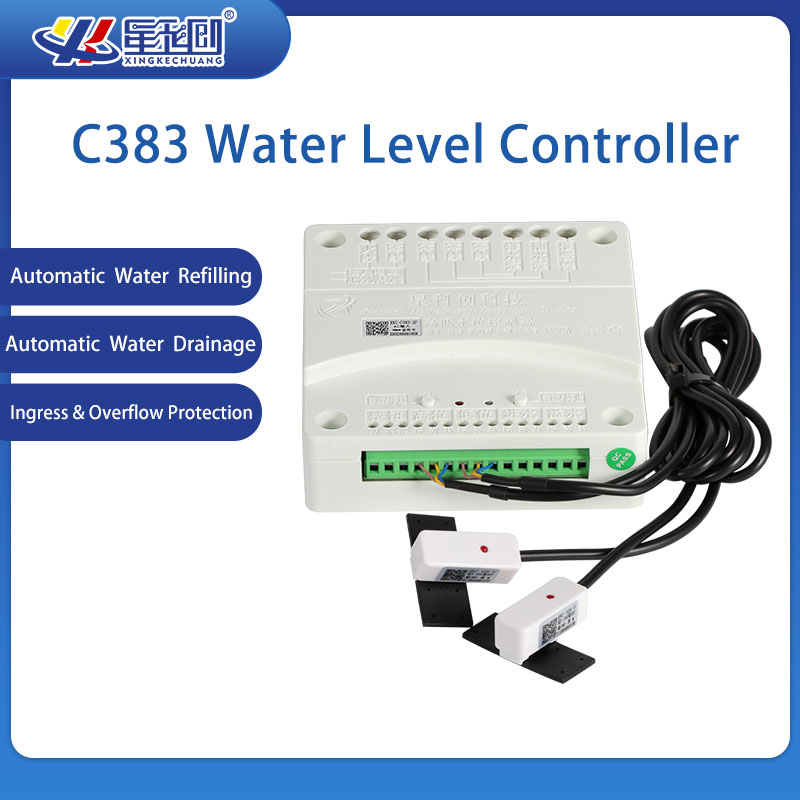 Controlador de nivel de líquido de drenaje de bombeo de agua automático, XKC-C383/AC110v-220v, sensores de nivel de agua opcionales, controladores de DC12v-24v