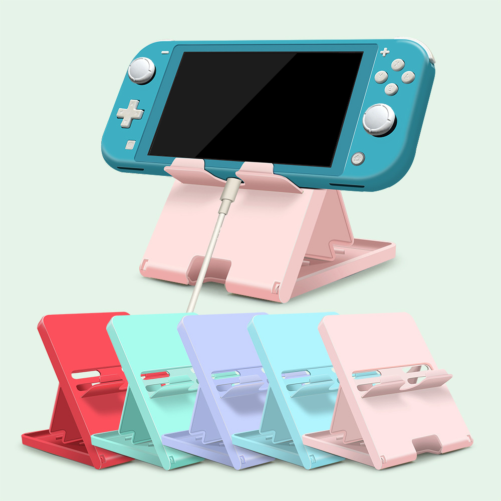Stojak na konsolę Nintendo Switch NS Normal Switch Game Console Stand, uchwyt na telefon komórkowy 1/2, różowy, klasyczny uchwyt NS, regulowane akcesoria