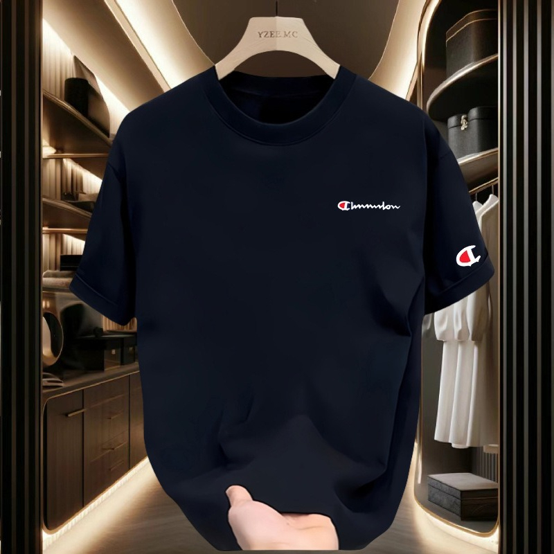 T-shirt Estiva da Uomo in Cotone Pesante 230g, Versatile e alla Moda, a Maniche Corte, Casual con Stampa