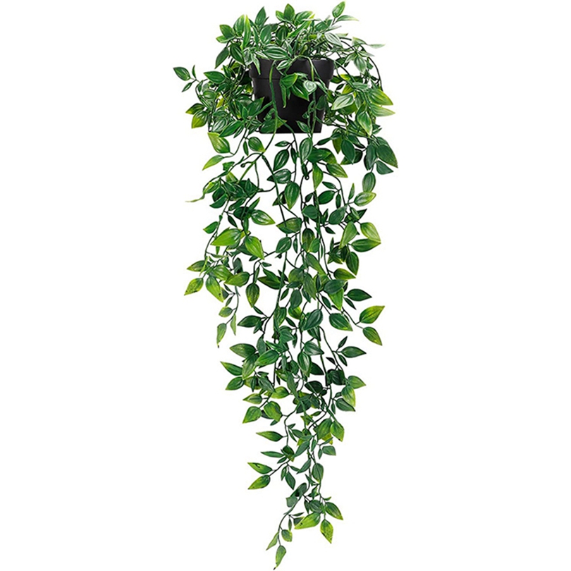 Plantas de hiedra artificiales, hoja de plástico, boda, Año Nuevo, fiesta de Navidad para el hogar, habitación, balcón, jardín, escritorio de oficina, suministros de decoración