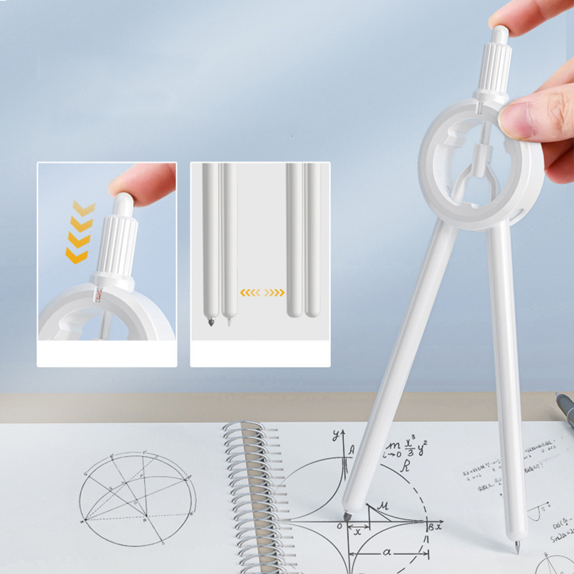 Radius Display NBX Kompass Bleistift Boussole Druckbleistift Ausarbeitung Mathematik Geometrie Werkzeuge Schulbedarf Zeichenkompasse
