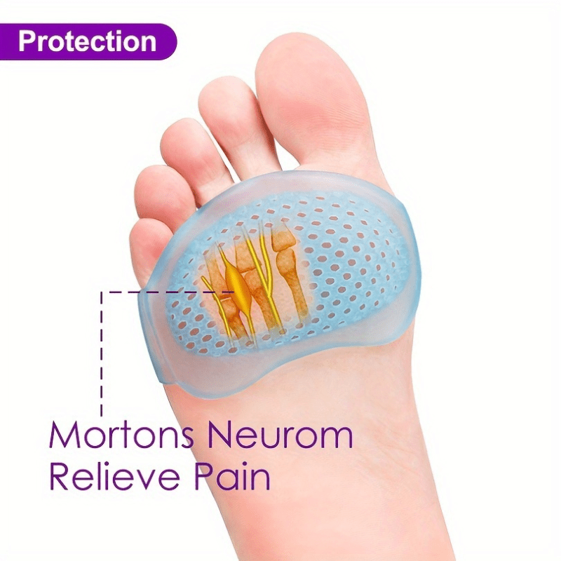 1 par de almohadillas metatarsianas de silicona para soporte de arco y alivio del dolor: ideales para correr, solo lavado a mano, soporte para arco de pie