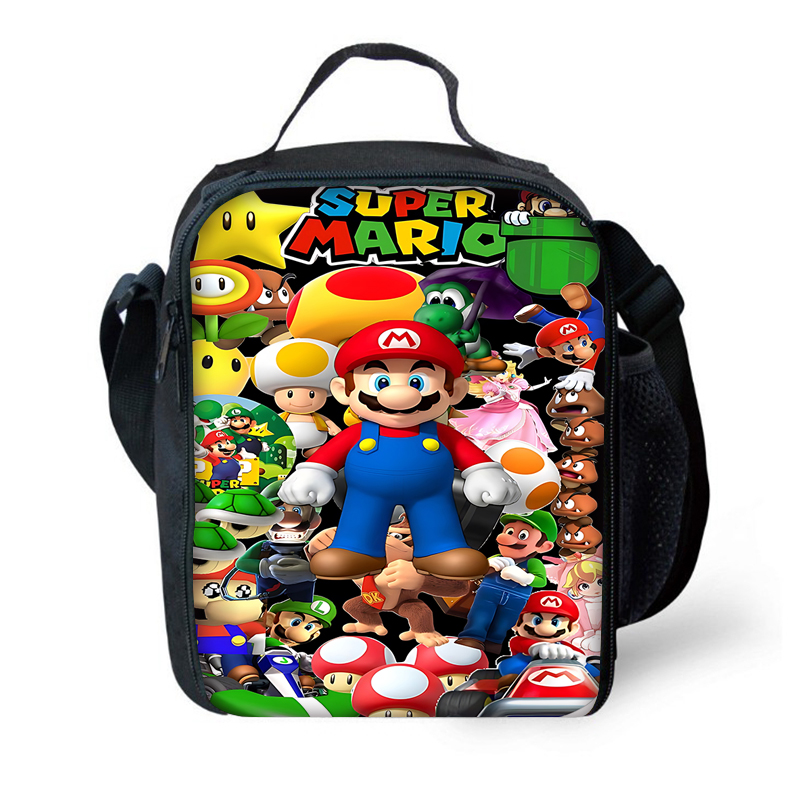 Anime aislado para niños para m-marios, bolsa de gran capacidad para niño y niña, estudiante, pícnic al aire libre, fiambrera térmica reutilizable