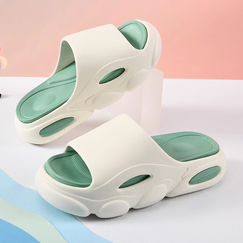 Litfun, nuevas zapatillas de plataforma para hombre, moda para actividades al aire libre, sandalias de playa de suela gruesa, toboganes de baño EVA antideslizantes para interiores, tobogán de casa Unisex