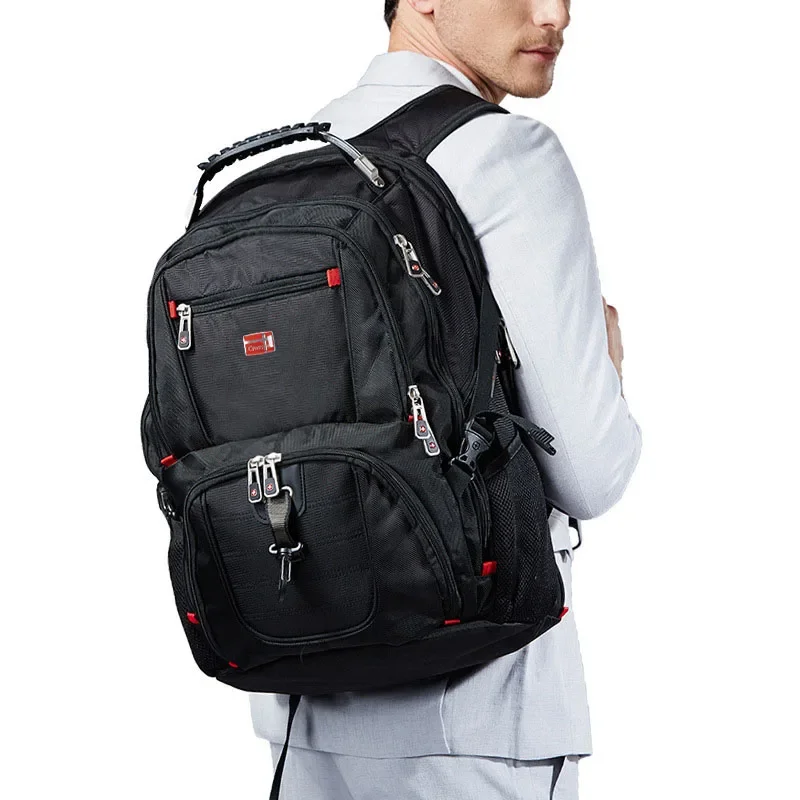 Swiss Multifunctional Durable 17 Inch Laptop Backpack Travel Bag College Bookbag with USB Charging Port Water Resistant