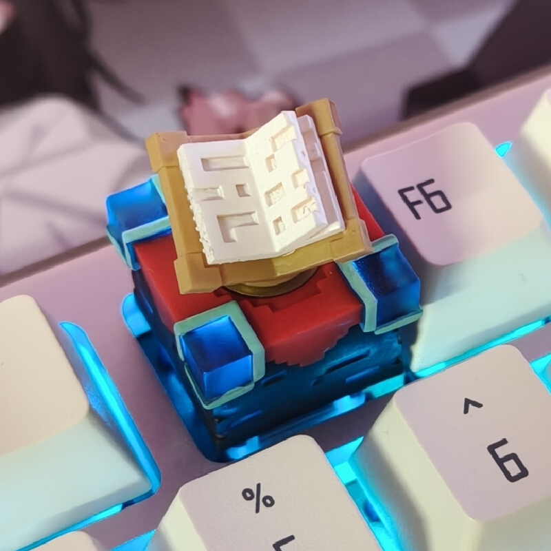 Copritasti trasparenti leggeri Il mio mondo Tavolo incantante Accessori per tastiera girevoli Esc Creativity Periferiche di gioco Copritasto singolo