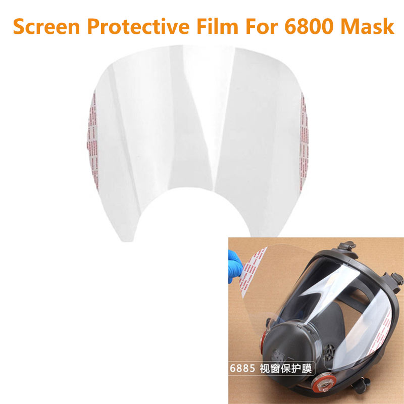 Pellicola protettiva antigraffio per respiratore a gas 3M 6800 Maschera a pieno facciale Protezione per schermo per finestra Maschera per spruzzatura di verniciatura