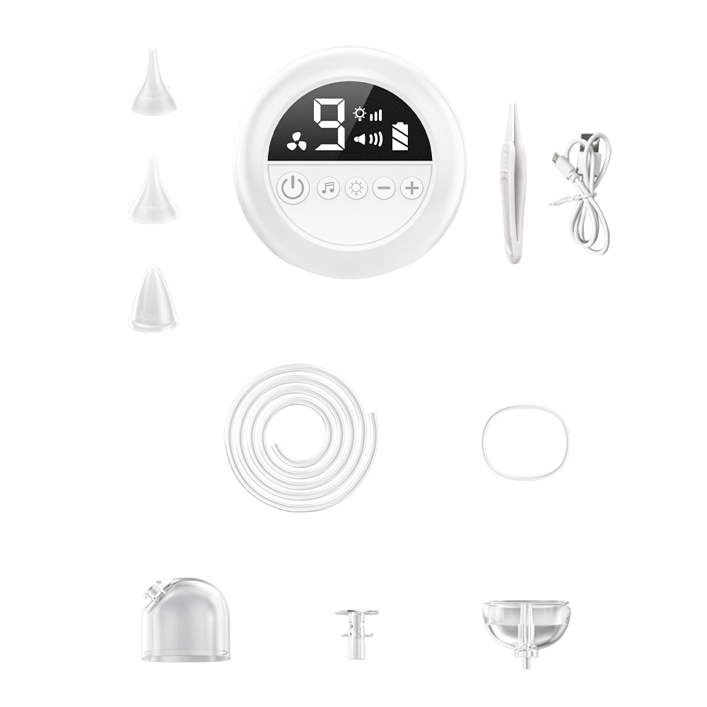 Aspirador Nasal Elétrico para Bebês com Música Integrada e Luz Noturna, Recarregável, Removedor de Muco Nasal para Bebês