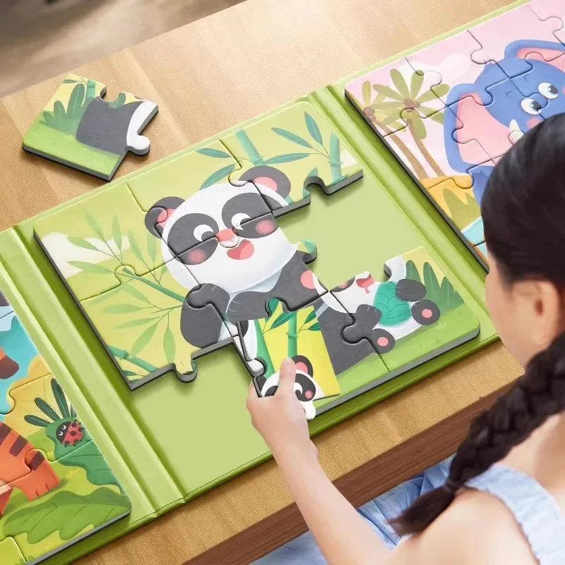 Детские магнитные головоломки для детей 3-6 лет, детские магнитные развивающие игрушки, детские игрушки Монтессори для раннего образования «сделай сам»