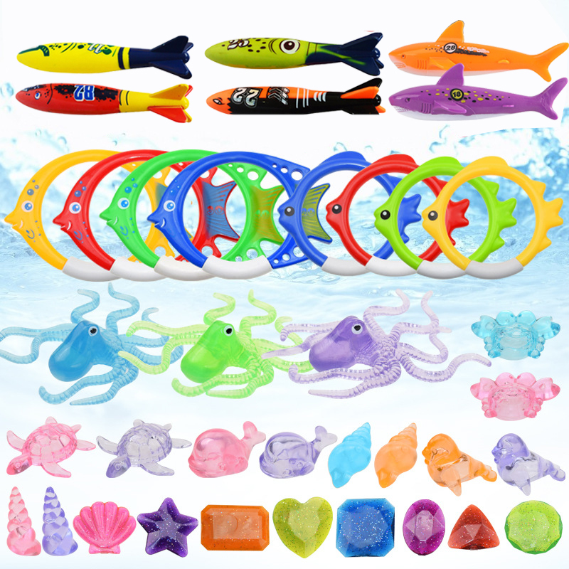 Juguete de buceo de plástico para niños, flotador de verano para entrenamiento subacuático, accesorios para piscina, torpedo, algas marinas, juguetes acuáticos para niños TMZ