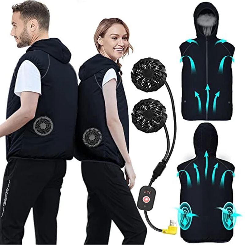 Verão esporte ventilador ar condicionado legal homem mulher viagem ultraleve marca ao ar livre colete roupas jaqueta sol blusão trabalhador de pesca