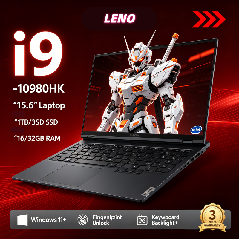 15.6인치 고성능 노트북, 인텔 코어 i9-10980HK, 32GB 램 2TB SSD 윈도우 11 프로 울트라 슬림 휴대용 게이밍 & 비즈니스