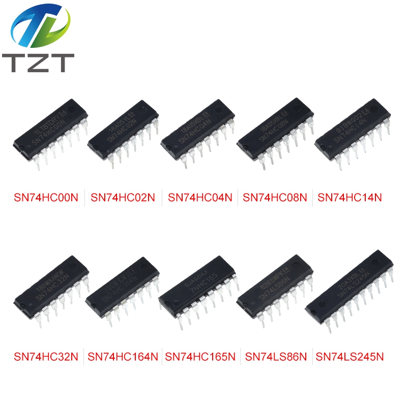 10 Uds SN74HC02N SN74HC04N SN74HC08N SN74HC14N SN74HC32N SN74HC164N SN74HC165N SN74LS86N SN74LS245N SN74HC00N
