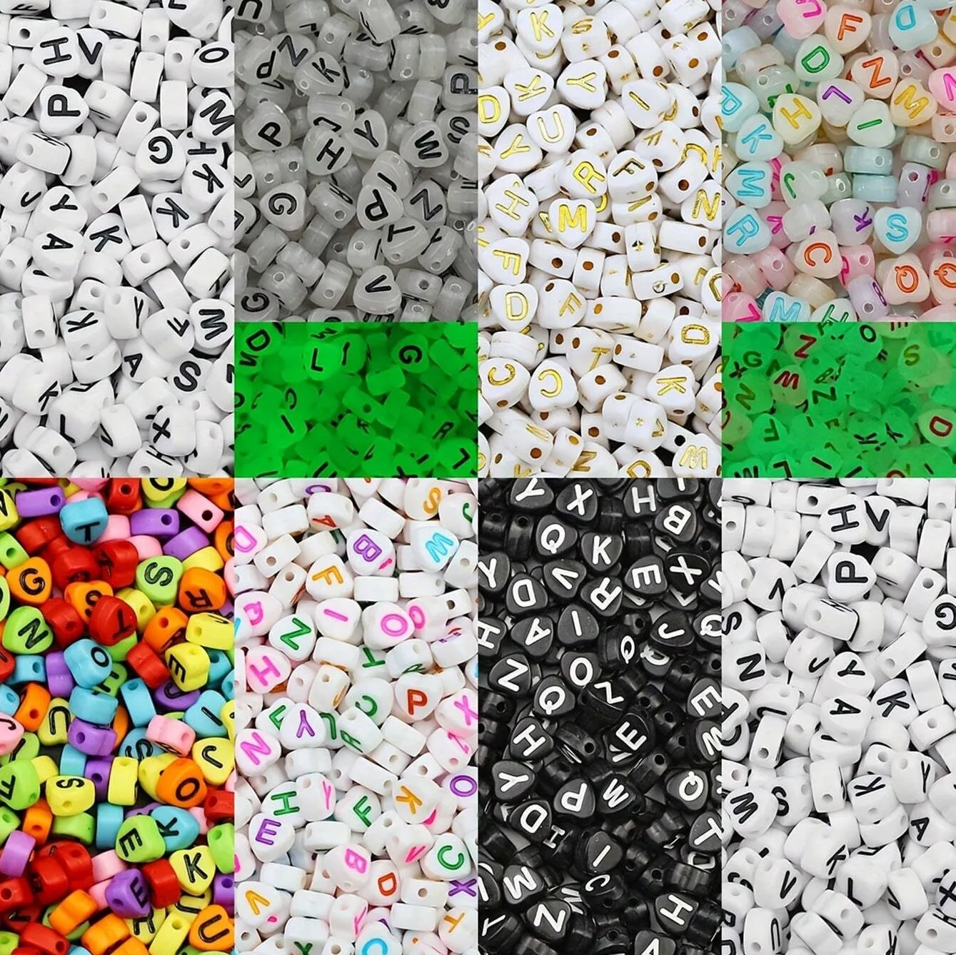 100/200/300/500 Stuks Gemengde Kleur Acryl Letter Kralen Alfabet Spacer Kralen Voor Sieraden Maken Handgemaakte Diy Armband Ketting