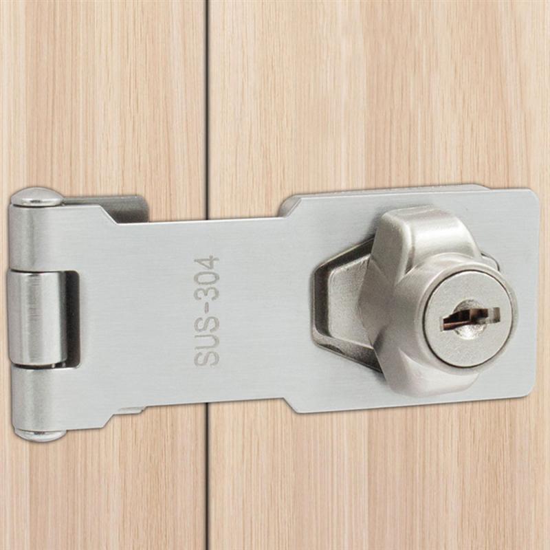 Cerradura de gabinete de acero inoxidable, cerrojo con llave, seguridad para escritorios, armarios, cajas de herramientas, protección antirrobo duradera