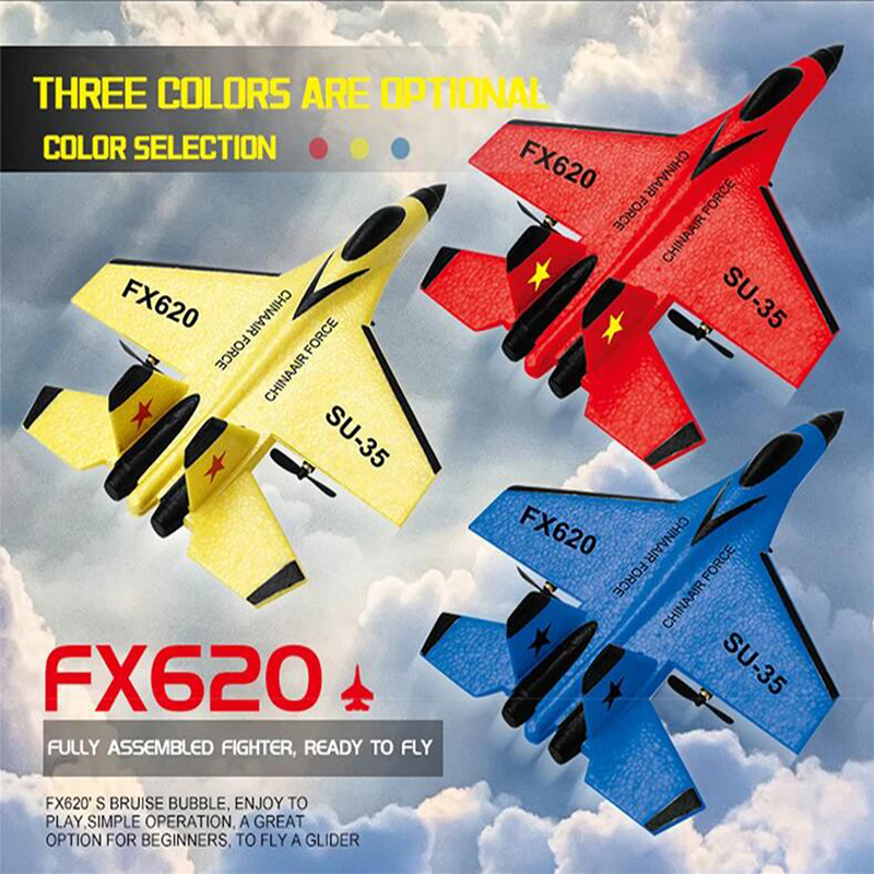 Avion en mousse RC SU-35 avion 2.4G planeur radiocommandé avion de chasse planeur avion mousse garçons jouets pour enfants