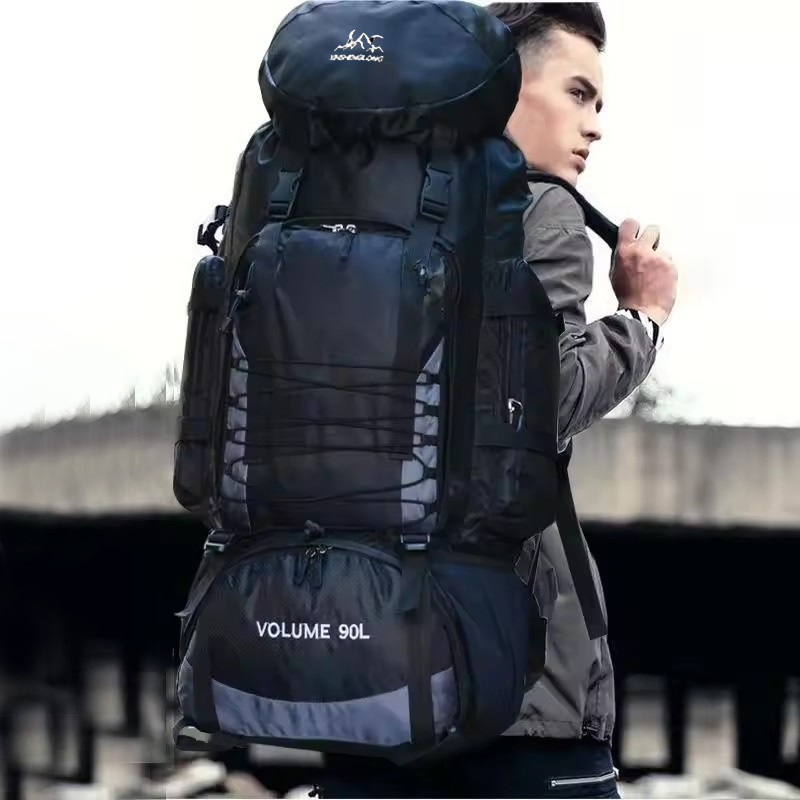 Sac à dos de voyage grand format 90L pour hommes, randonnée, escalade, sports de plein air, sac à dos de camping, alpinisme, bagages